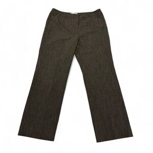 Kasper - Vintage Pinstripe, Greyish Brown Wide Leg Pants